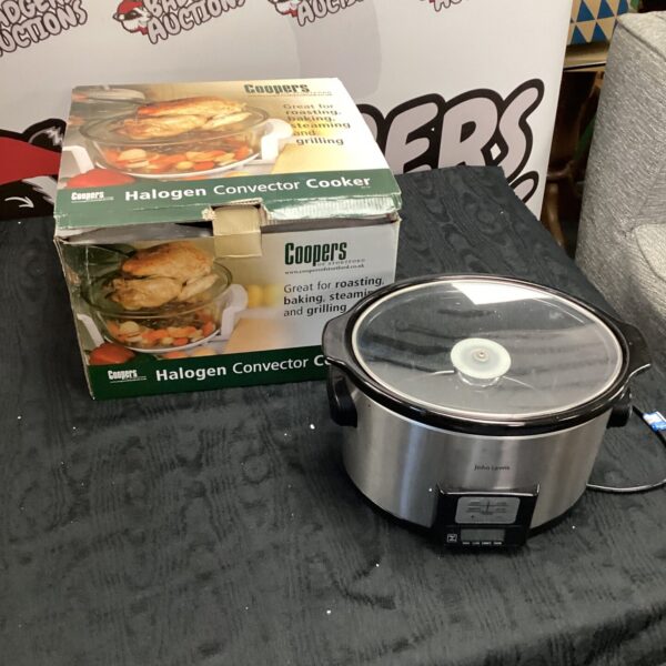 John Lewis slow cooker with Coopers halogen convector cooker set.