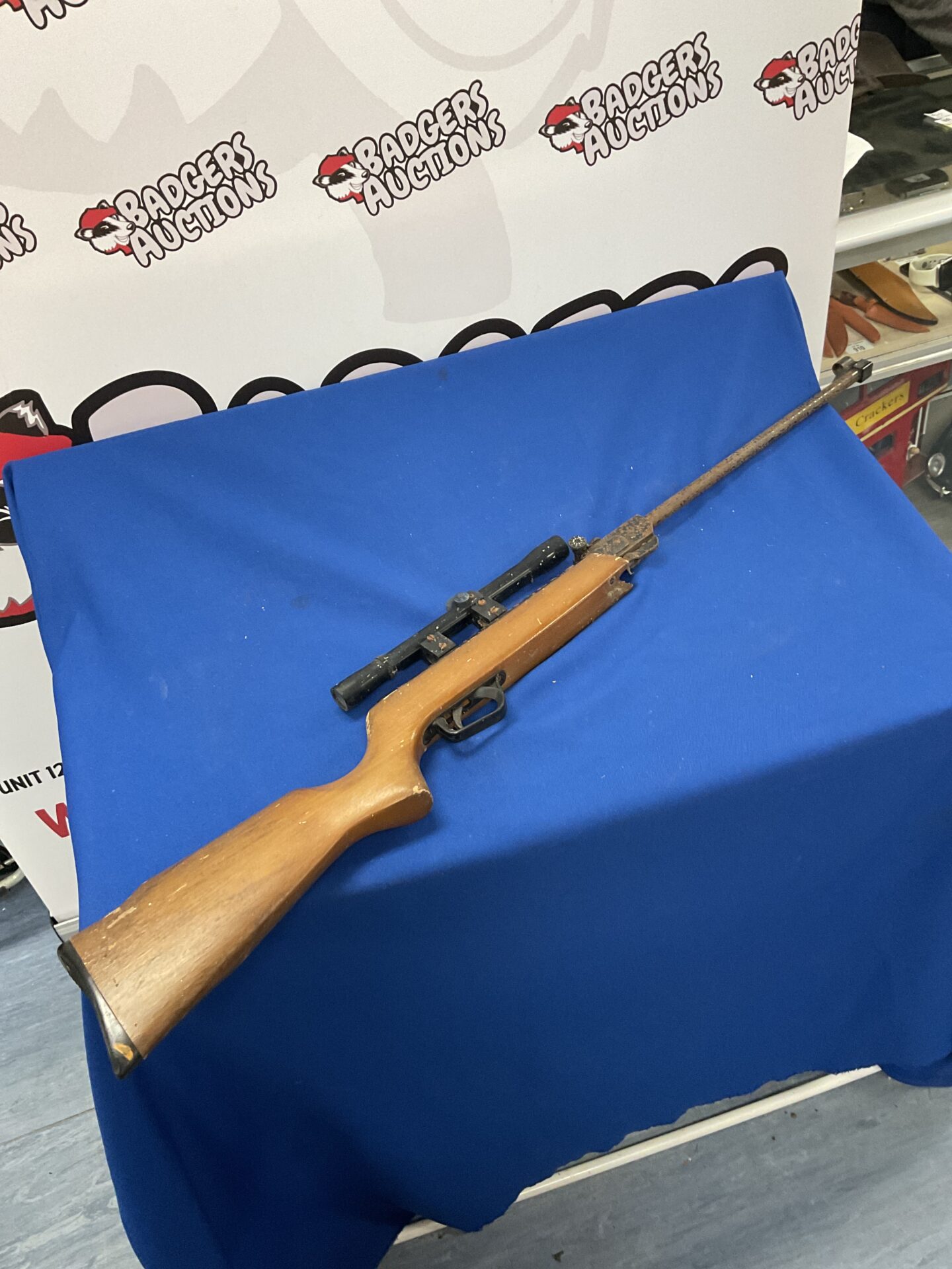 832 ASI Rangemaster .22 cal air rifle with scope needs attention