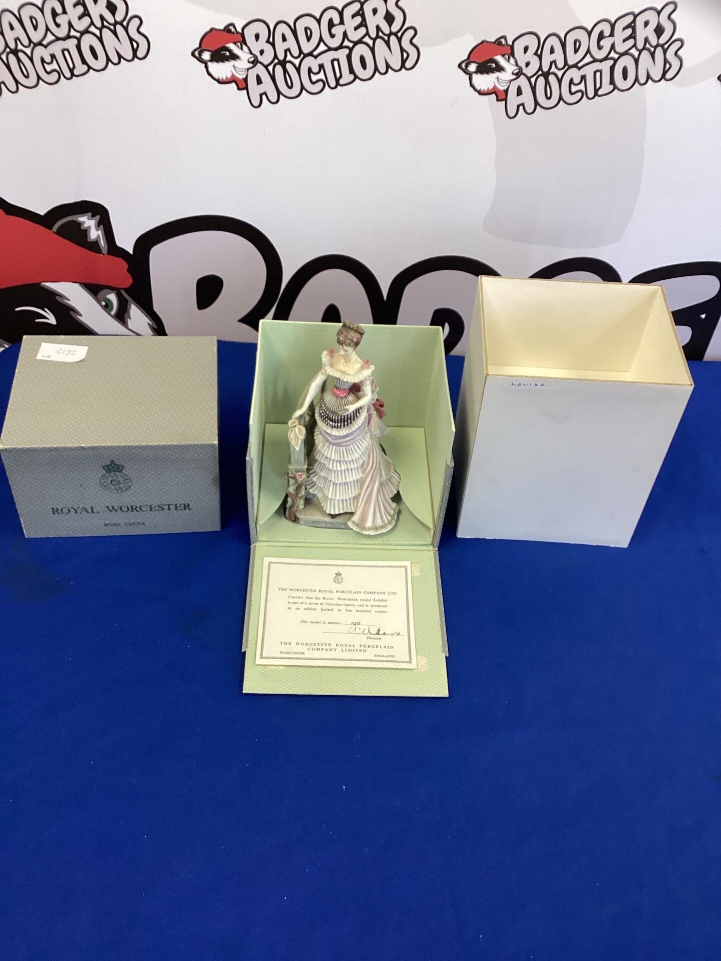 284 Royal Worcester Bone China Louisa Figurine with certificate