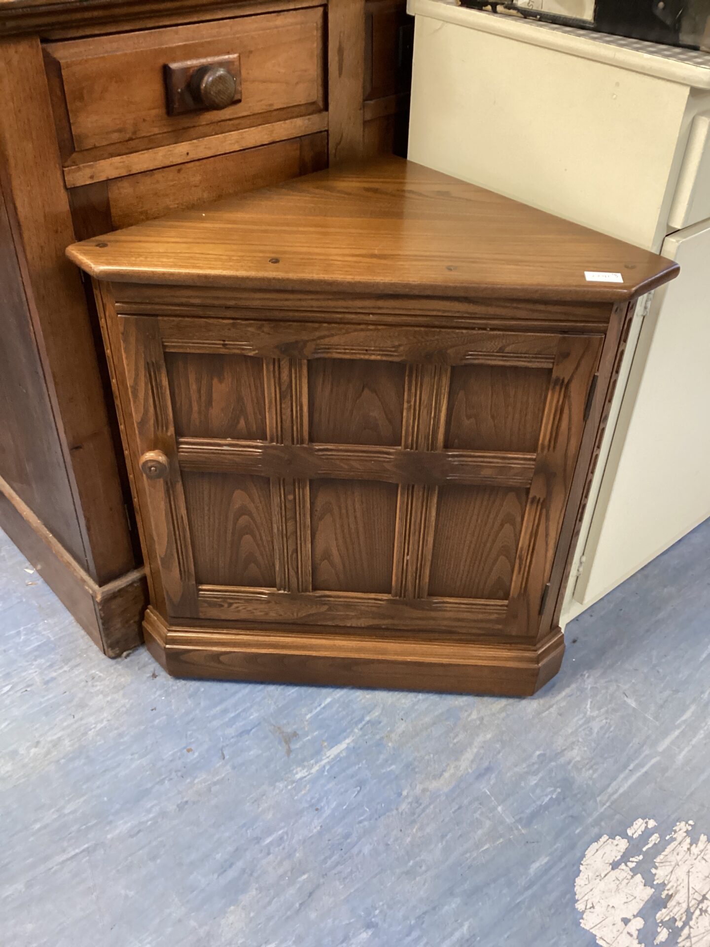 298 Ercol One door Elm Corner Unit