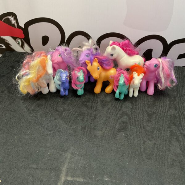 Vintage My Little Pony figures, colourful retro toys for collectors.