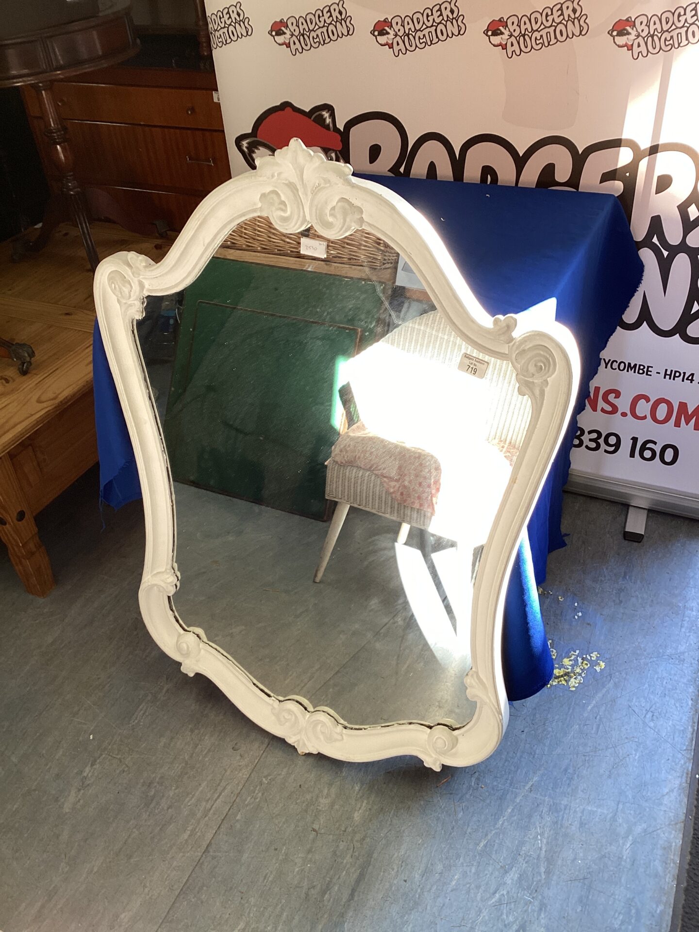 719 Large modern french rococco style mirror