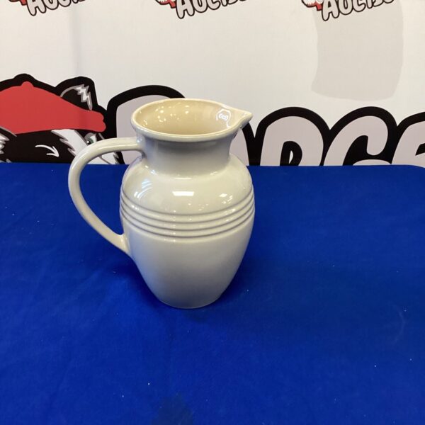 Vintage Le Creuset 15-11 stoneware jug for serving.