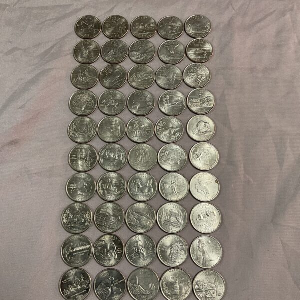 Complete US State Quarters collection for coin enthusiasts.
