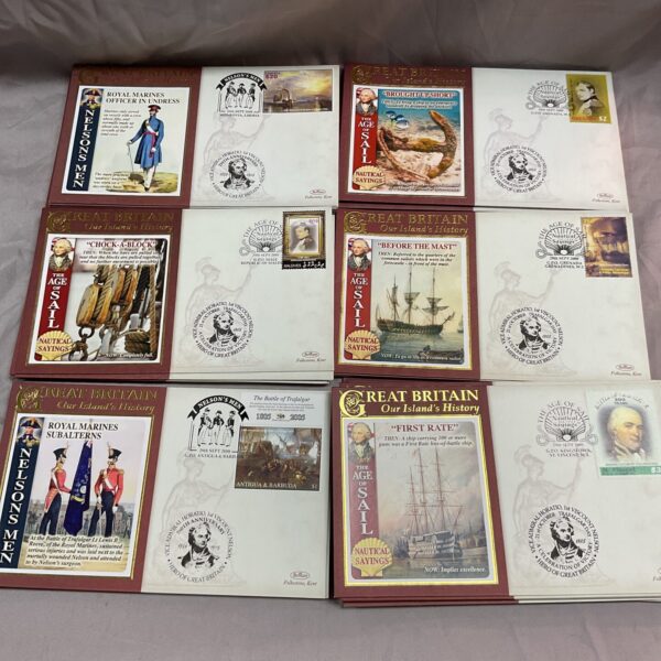 Lot of fifty British First Day Covers celebrating Our Islands History.