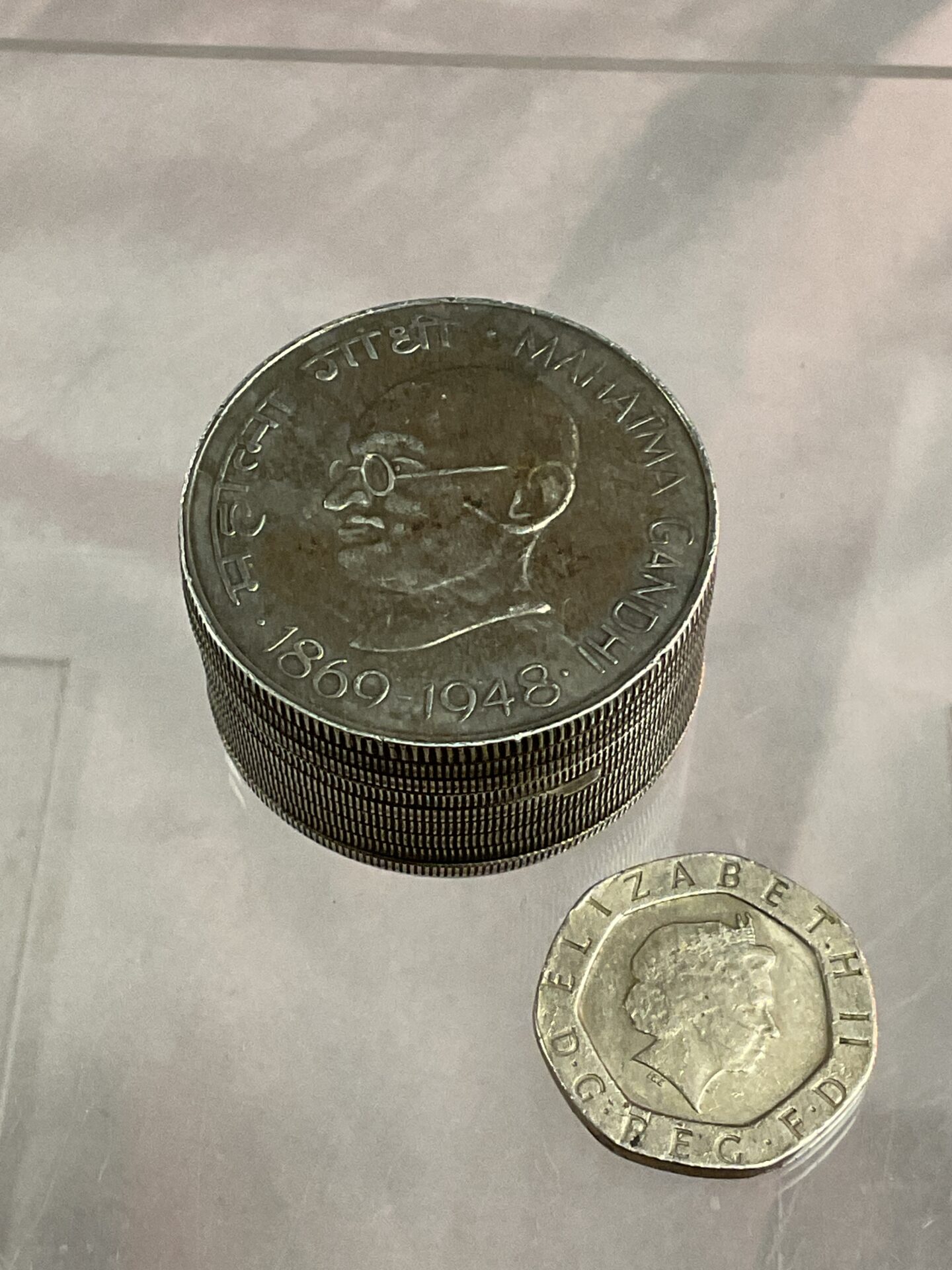 931 1869 – 1948 Ghandi Gandhi coin lidded trinket pot