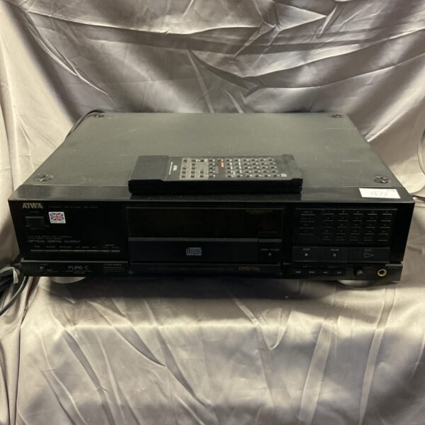 Vintage Aiwa XC-777 CD player with remote control.