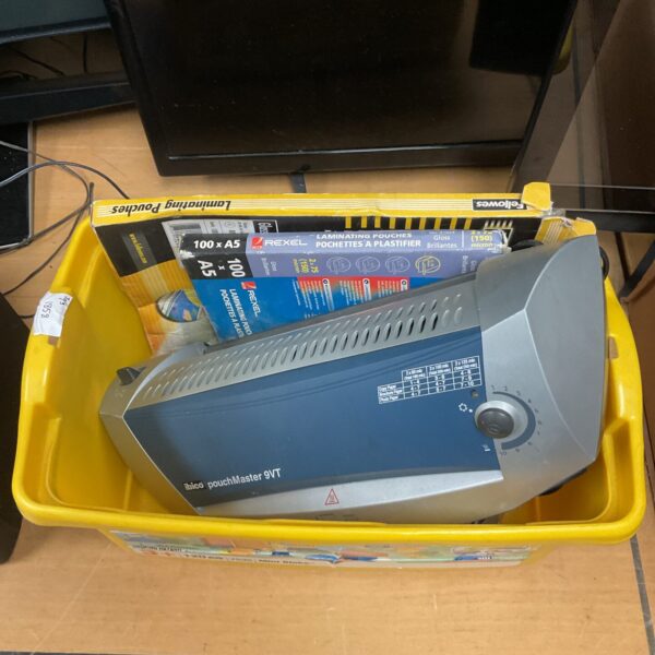 Front view of the Ibico Pouchmaster 9VT laminator.