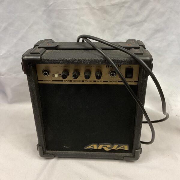 Vintage Aria guitar amplifier, small practice amp for guitarists.