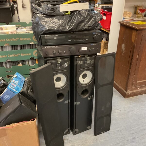 Vintage Cambridge Audio amplifier and Mission 773 speakers system.