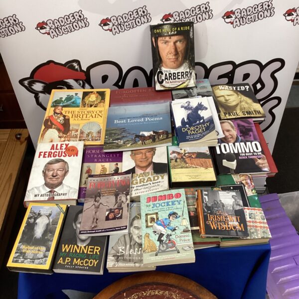 Lot of vintage horse racing books and autobiographies.
