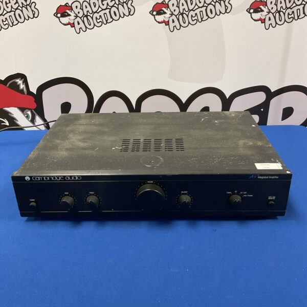 Black Cambridge Audio A1 amplifier, vintage hi-fi equipment.