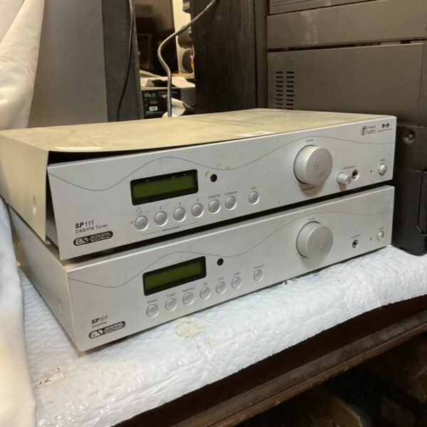 Acoustic Solutions SP101 amplifier and SP111 DAB FM tuner set.
