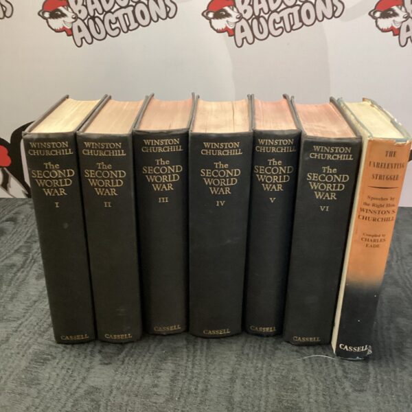 Vintage set of Winston Churchill Second World War books.
