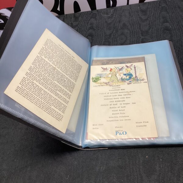 Vintage 1948 P&O cruise liner menu, a collectible piece of maritime history.