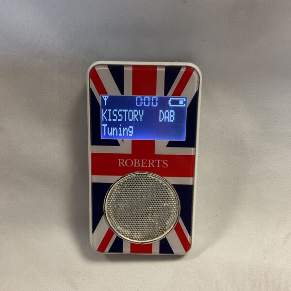Roberts Spirit 2 DAB radio with Union Jack design.