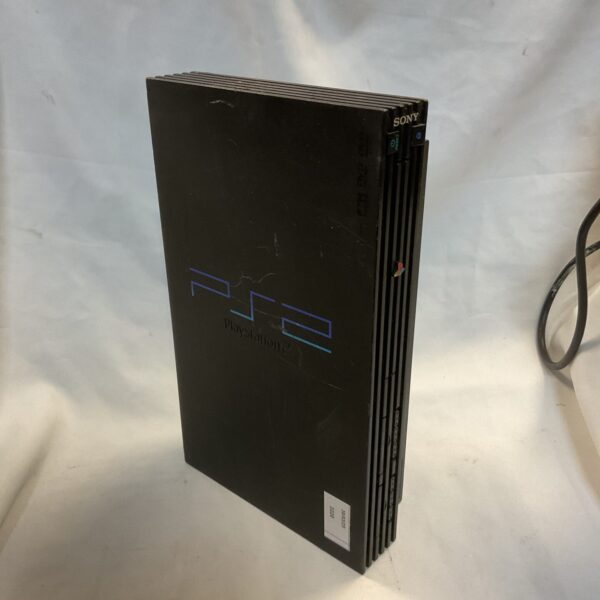 Slimline Sony PlayStation 2 console for retro gaming collectors.