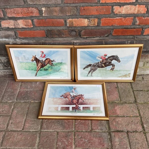 Signed Vic Mitchell horse racing print by Jonjo O’Neill.