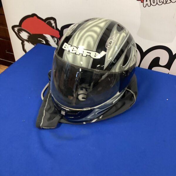Beiffe crash helmet size 55 for motorcycle safety.