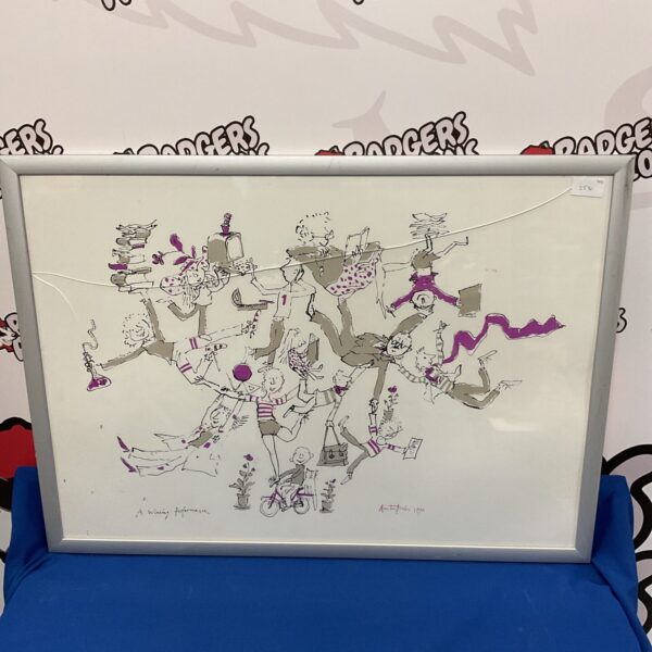 Framed Roald Dahl style print titled "A Winning Performance".