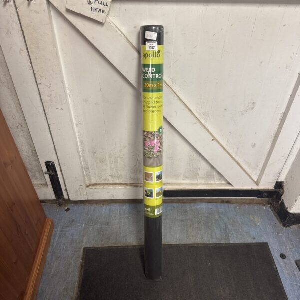 Apollo weed control membrane roll, 20m x 1m, for garden landscaping.