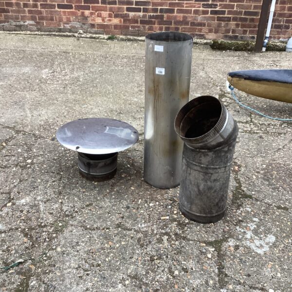 Stainless steel flue cowl for chimney venting.
