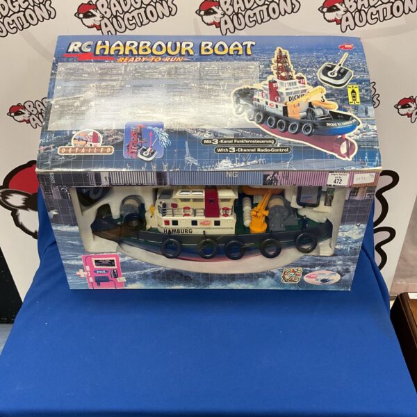 Boxed Dickie RC Harbour Boat toy for collectors.