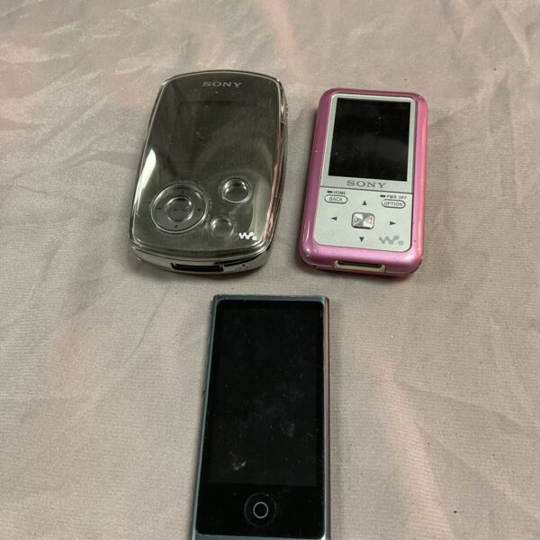Vintage Sony Walkman and Apple iPod lot for collectors.