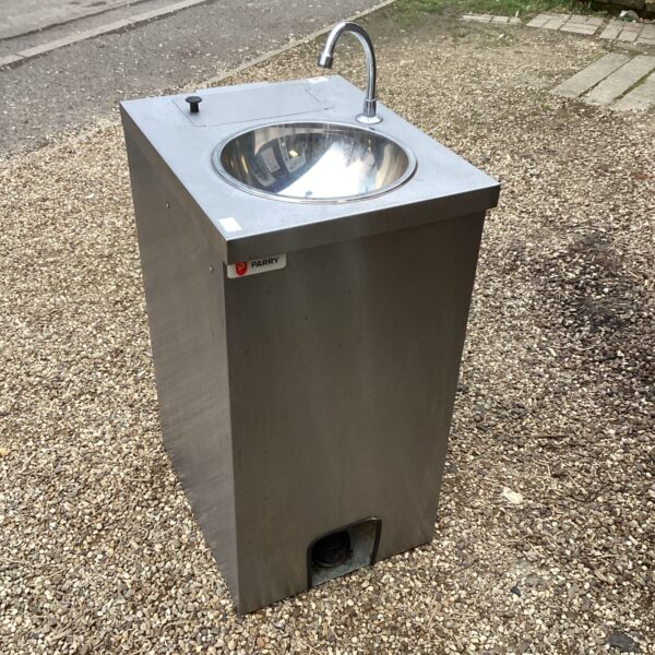 Parry stainless steel wash station for commercial use.