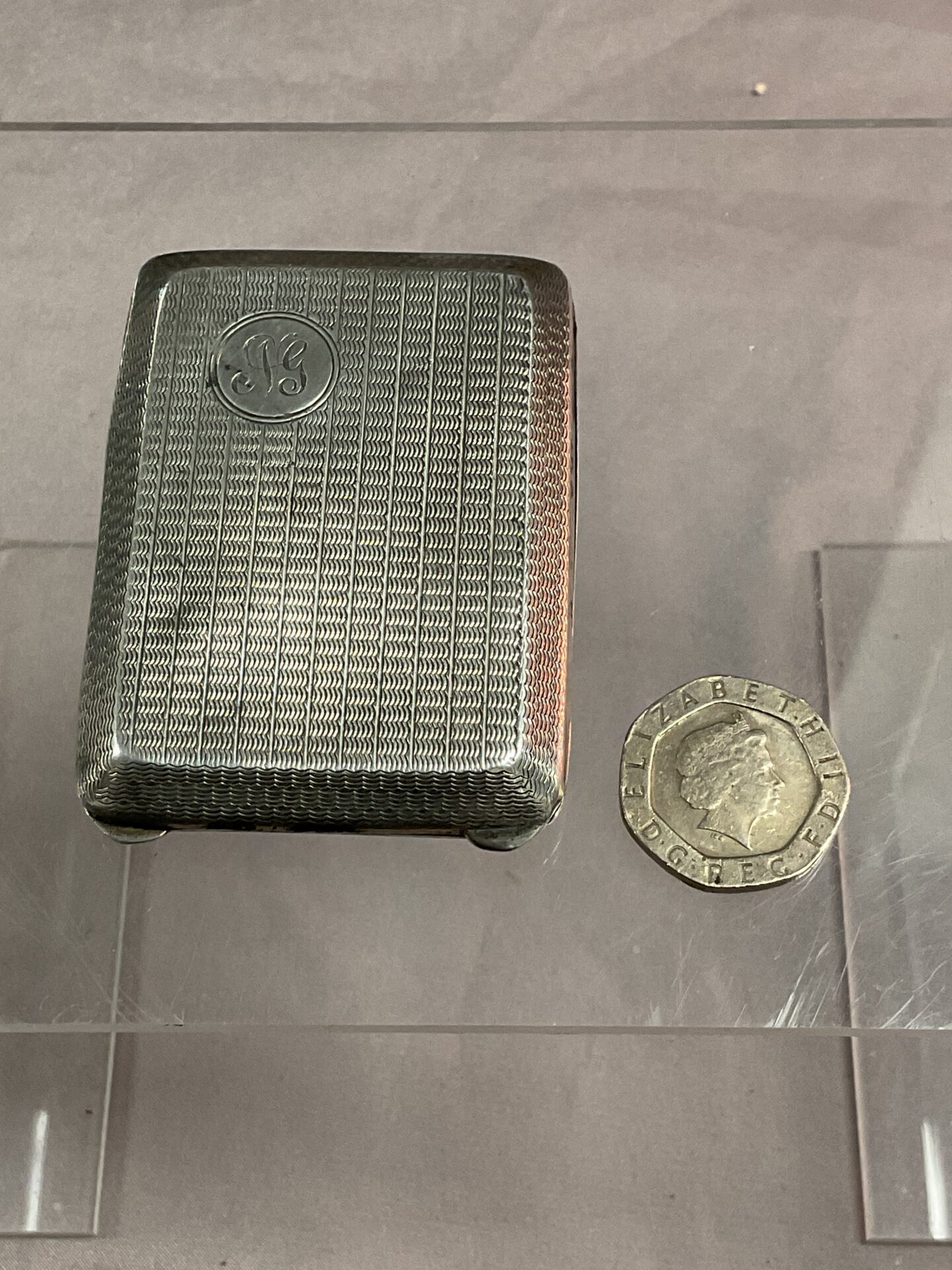 948 william base and sons sterling silver hallmarked vesta case birmingham 1927 34.7g
