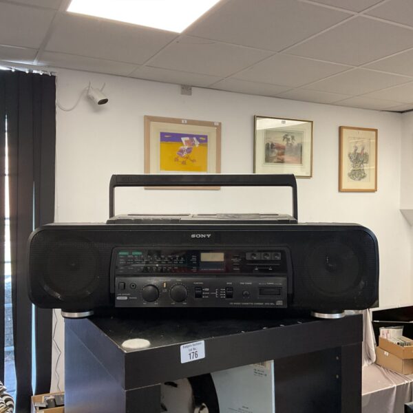 Vintage Sony CFD-60L boombox with cassette and CD player.
