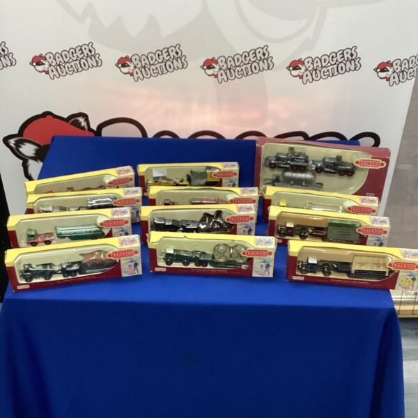 Lot of twelve Trackside diecast model lorries in boxes.