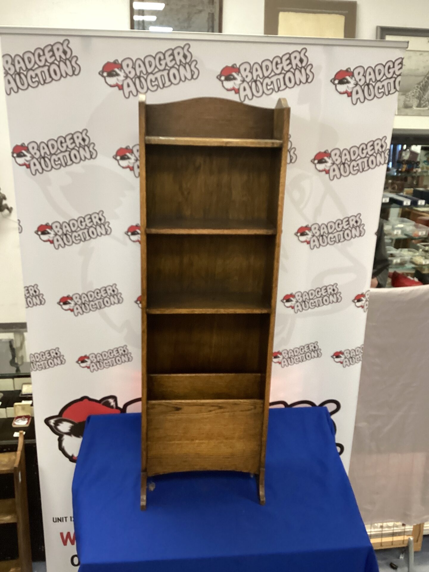 735 Vintage Oak Shelving unit 48x15x7”