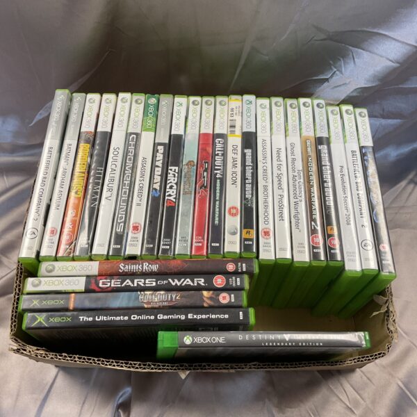 A lot of Xbox 360 video games for the console.