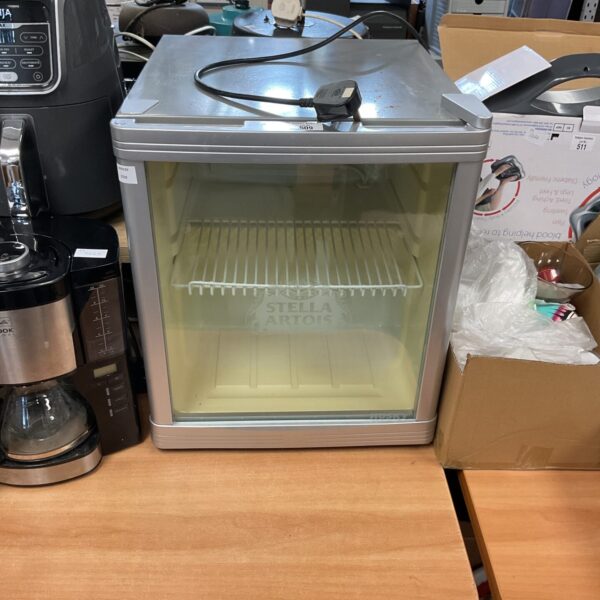 Stella Artois mini fridge for keeping drinks chilled.