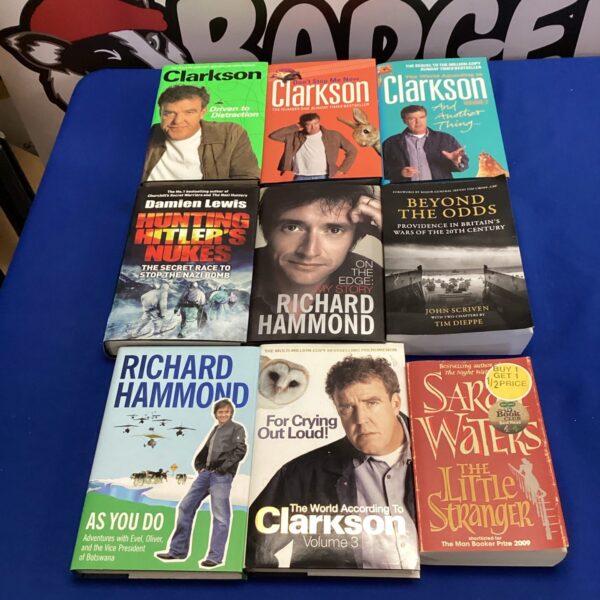 Jeremy Clarkson and Richard Hammond book collection for automotive fans.
