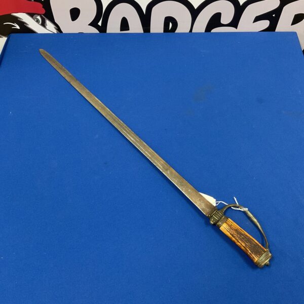 Antique horn handled sword with a vintage blade.