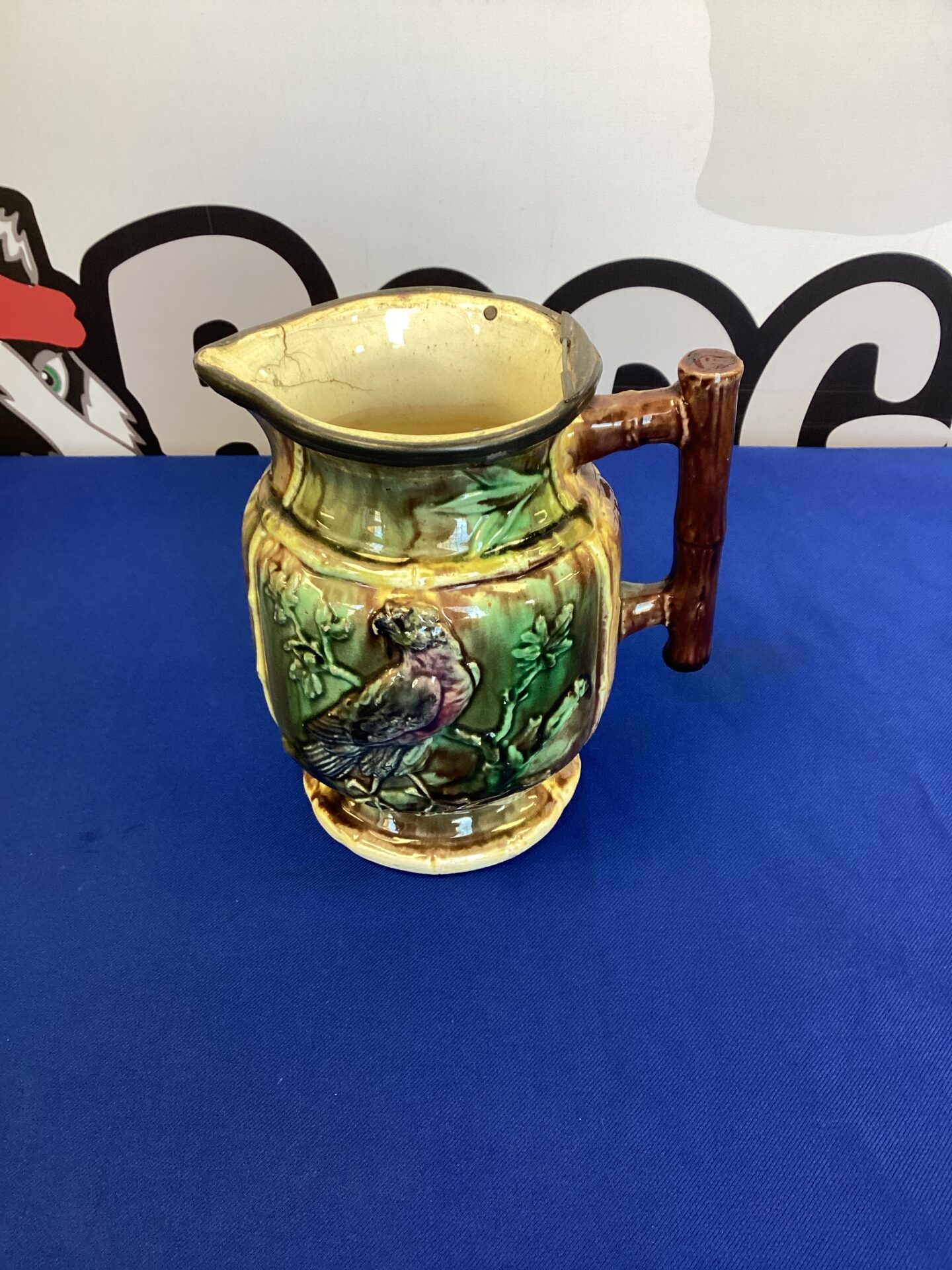200 Victorian pottery Bird of Prey Glazed Jug