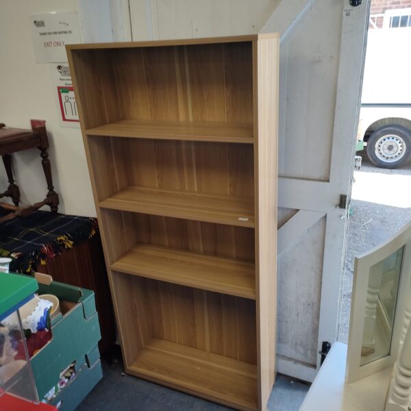 Small beech bookshelf for books and collectibles