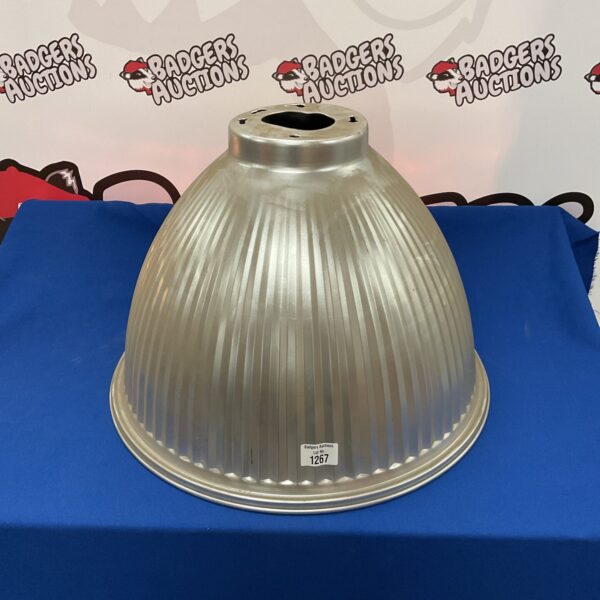 Large vintage industrial metal lamp shade for retro lighting.