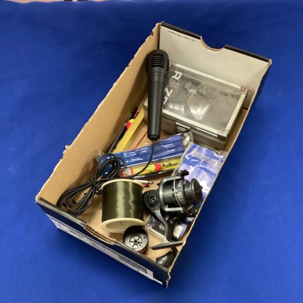 Mixed fishing reel and gear lot including Phoenix reel.