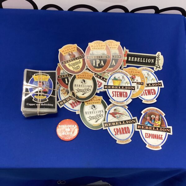 Vintage beer pump head mounts collection for pub collectors.