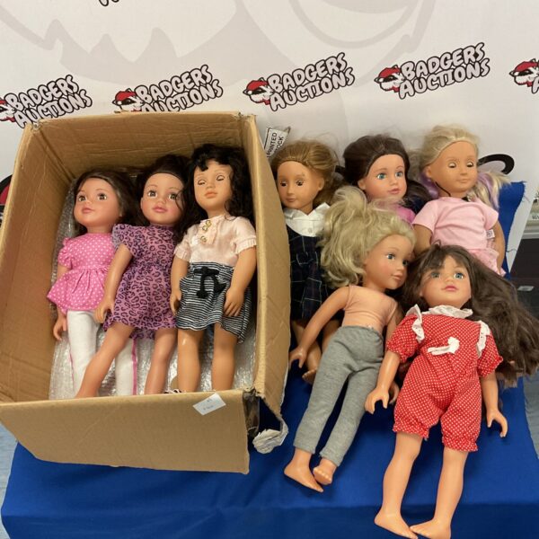 Doll lot featuring Our Generation and Battat fashion dolls.