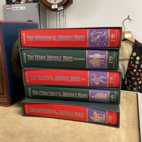 Folio Society middle ages books collection, illustrated editions.