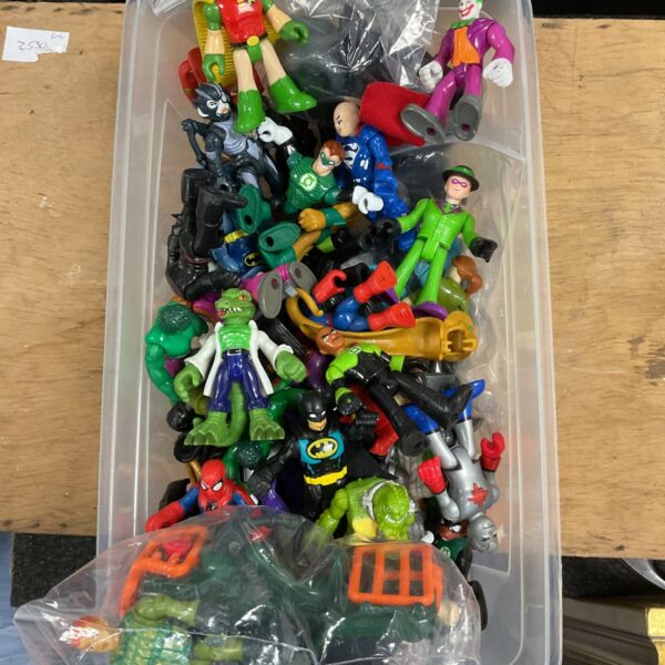 Imaginex figures lot featuring Marvel and DC characters.
