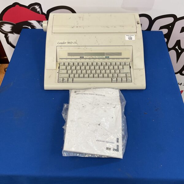 Vintage Leader MDII electronic typewriter with manual.