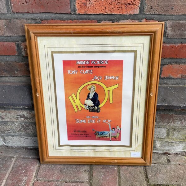 Framed Marilyn Monroe print from Some Like It Hot movie poster.