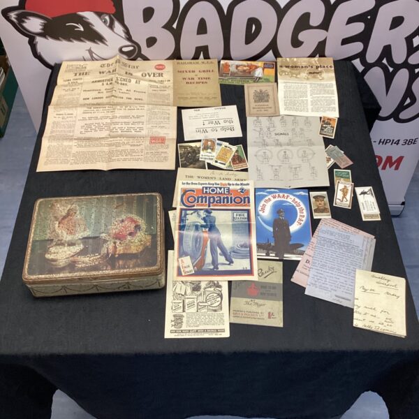 WWII reproduction ephemera lot featuring vintage-style newspapers and wartime documents.