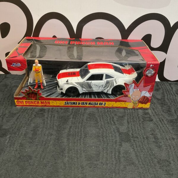 Jada One Punch Man Mazda RX-3 diecast model in box