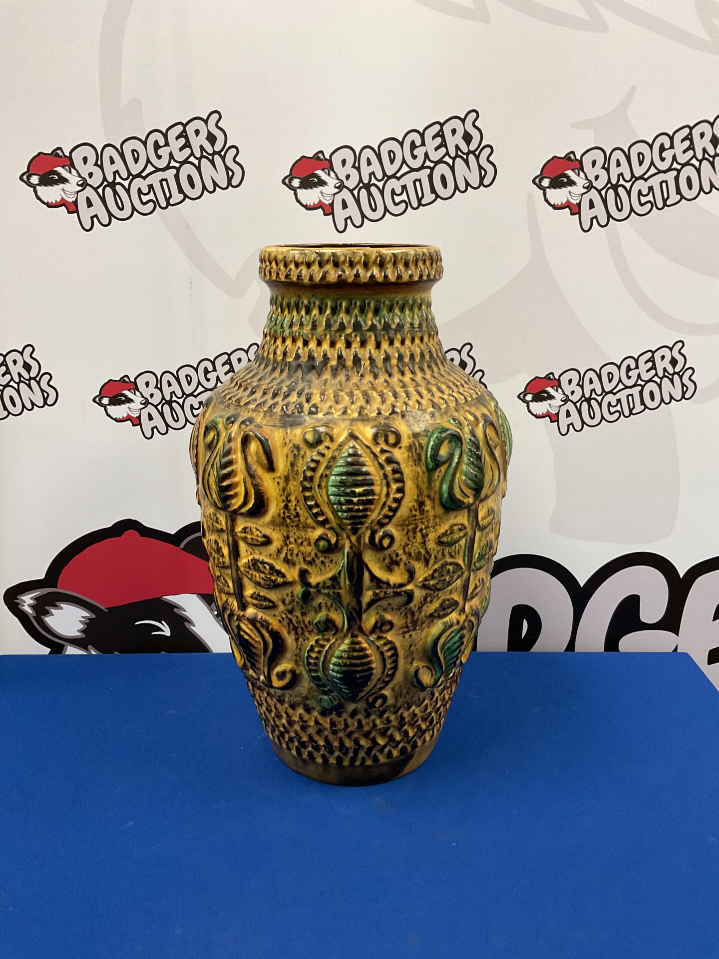 029 18” west german pottery vase